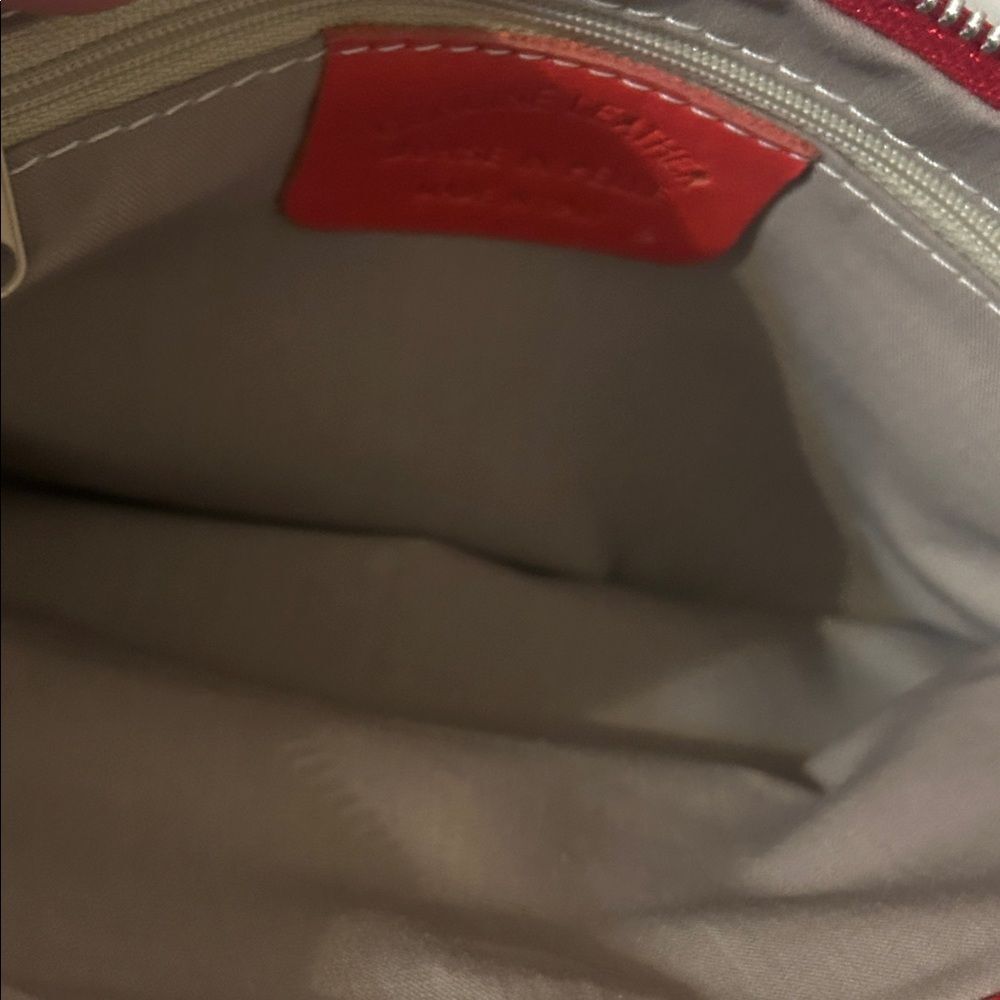 Borse in Pelle made in Italy genuine Elegant genuine soft leather red crossbody - Picture 10 of 15